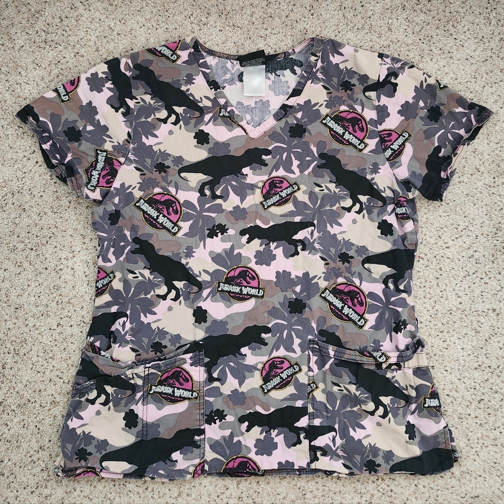 Jurassic World Dinosaur Scrub Top